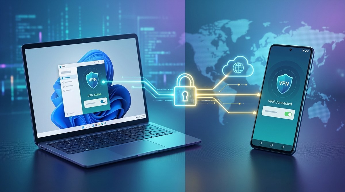 راهنمای گام به گام نصب و تنظیم VPN روی ویندوز و اندروید در سال ۲۰۲۶